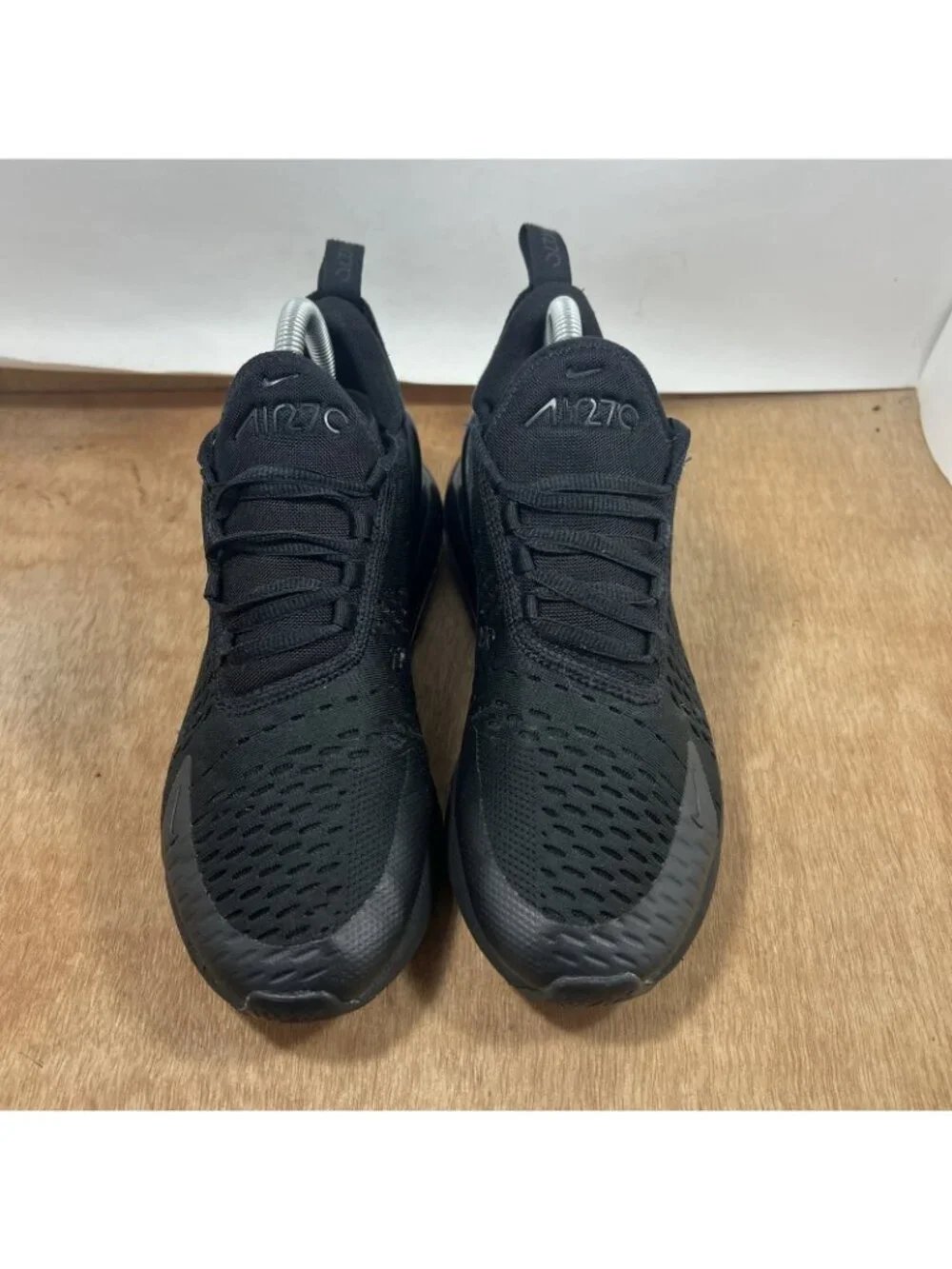 Nike Air Max 270 BQ5776-001 Triple Black Sneakers Black Size 7Y Women's 8.5